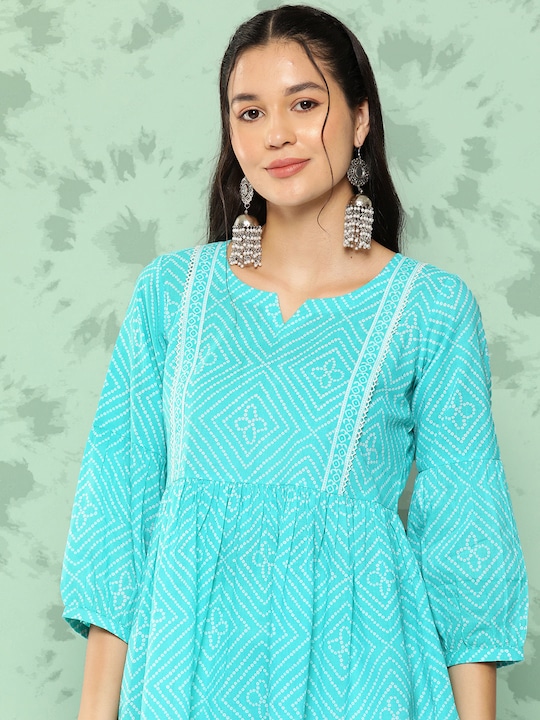 Shop Blue sequin embroidered puffed sleeve kurta | The Secret Label |  Latest fashion wear, Kurta designs, Puff sleeves dress