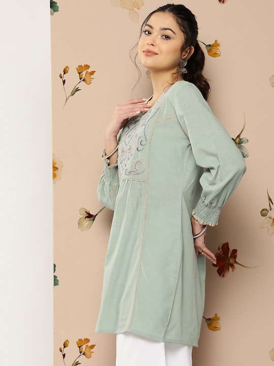 Buy LAKSHITA Printed Cotton Round Neck Women's Tunic | Shoppers Stop