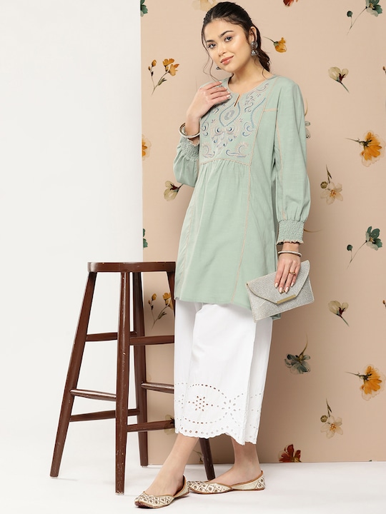 Cotton Party Wear Branded biba Kurtis Wholesale, Wash Care: Machine wash at  Rs 500/piece in Gurgaon