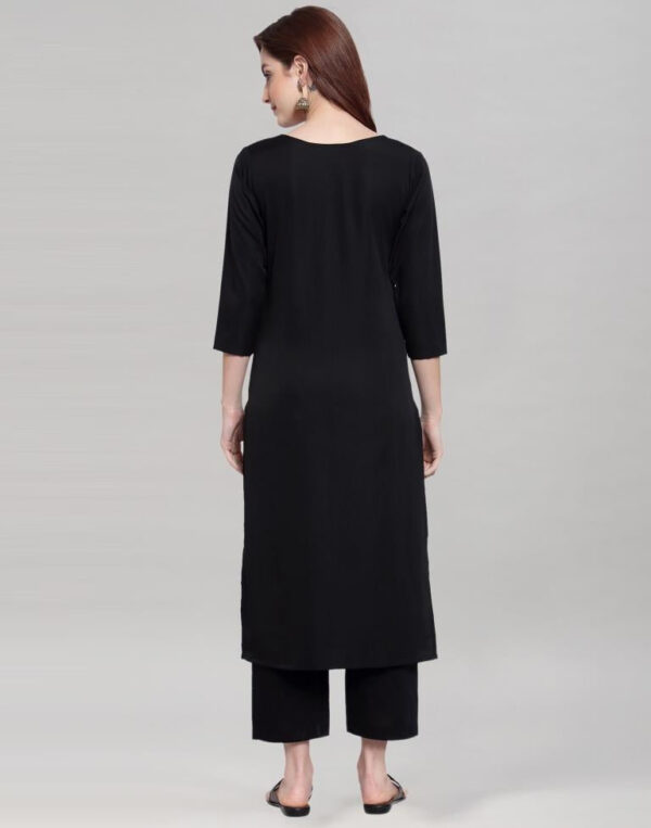 Black Panel Printed Kurti - Image 5