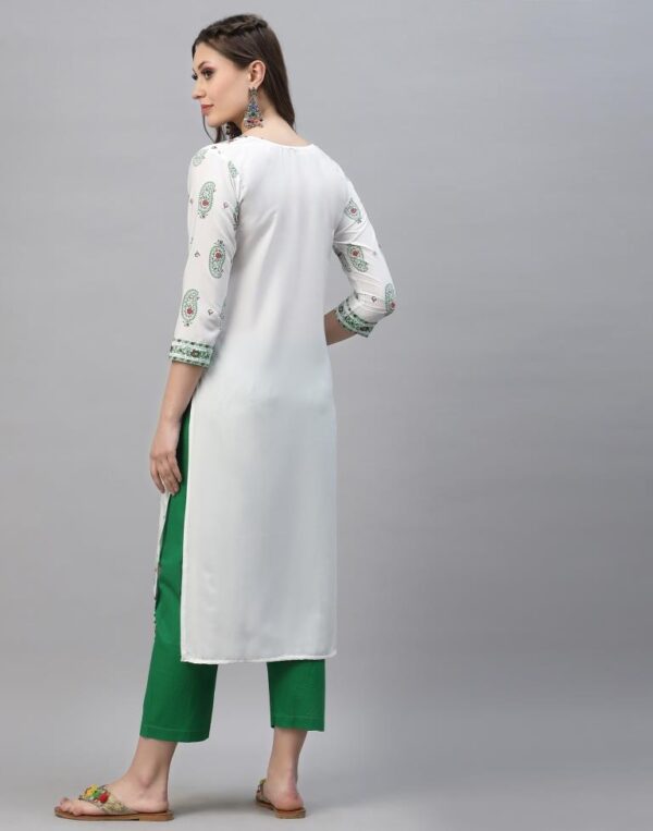 White Printed Kurti - Image 4