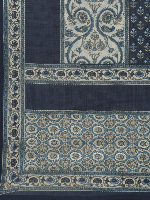 Divena Blue Ethnic Motif Muslin straight Kurta Pant Set with Dupatta - Image 7