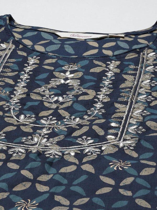 Divena Indiogo blue Kurta Set With Palazzo - Image 5