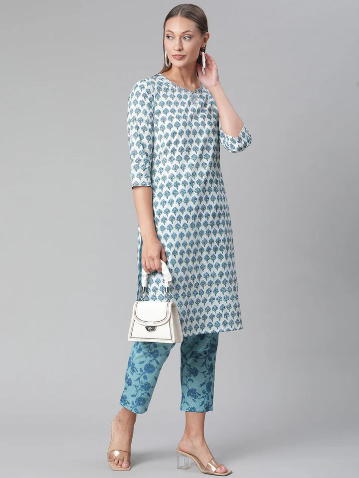 DK0616.6_720x Divena White Cotton Kurta Pant set - Image 1