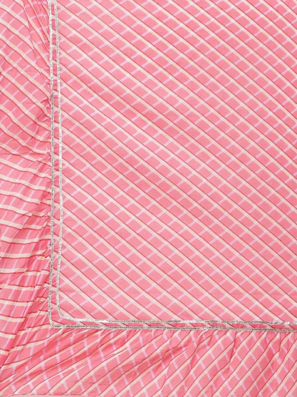 Divena Yellow Printed Kurta with Lahariya Sharara and Ruffled Dupatta Set - Image 7