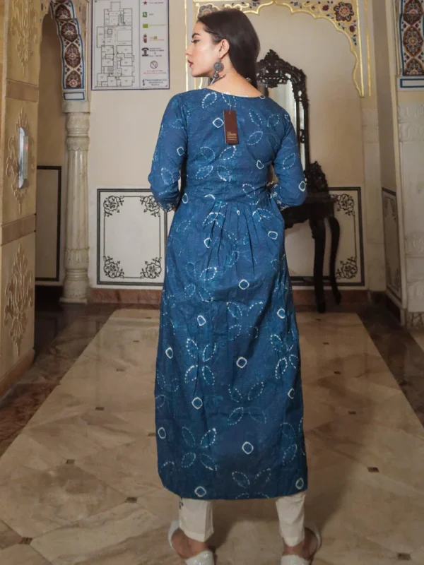 Divena Blue Printed Straight Kurti With Palazzo - Image 7
