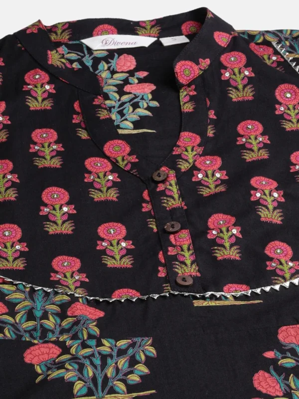 Divena Black Peplum Top Sharara Set with Dupatta - Image 5