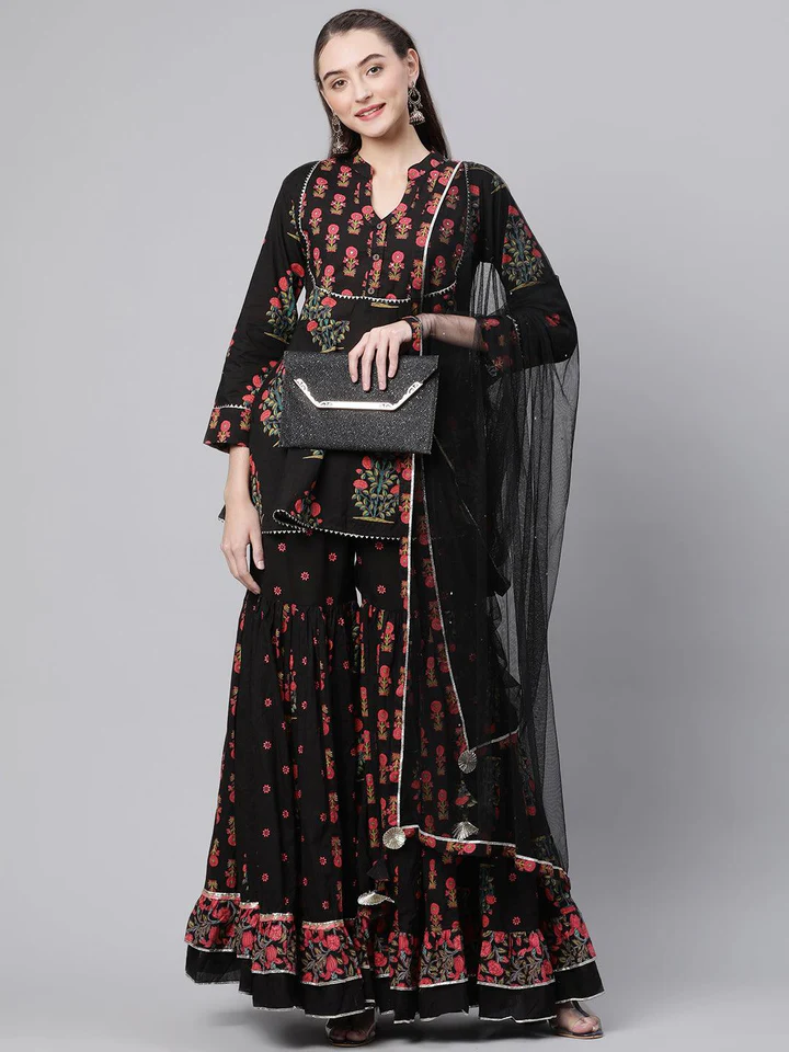 DK0691.7_720x Divena Black Peplum Top Sharara Set with Dupatta - Image 1