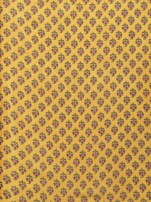 Divena Mustard Cotton Anarkali Kurta Palazzo Set With Dupatta - Image 7