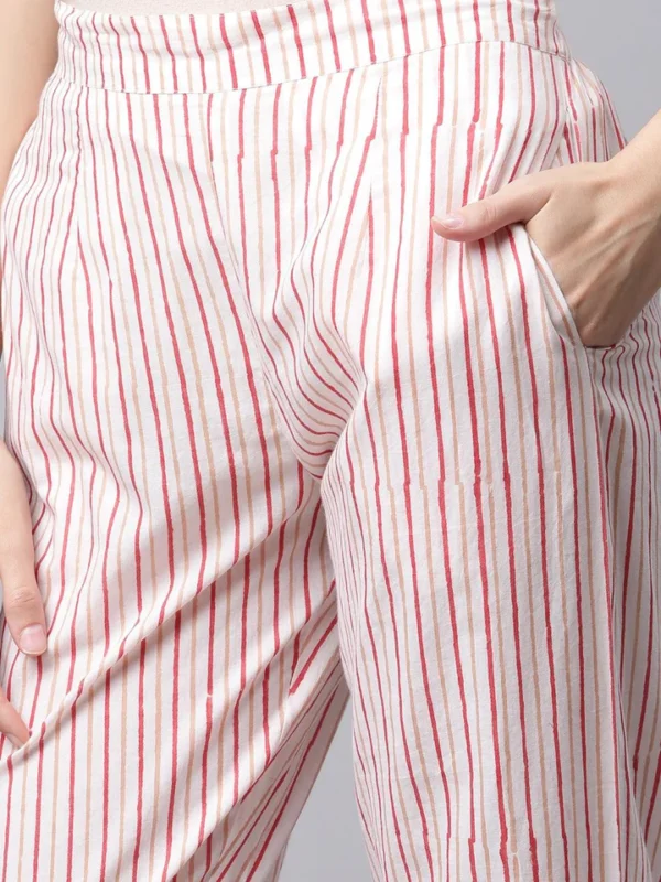 Divena Turquoise Blue Hand Block Printed Kurta Pant Set with Dupatta - Image 6