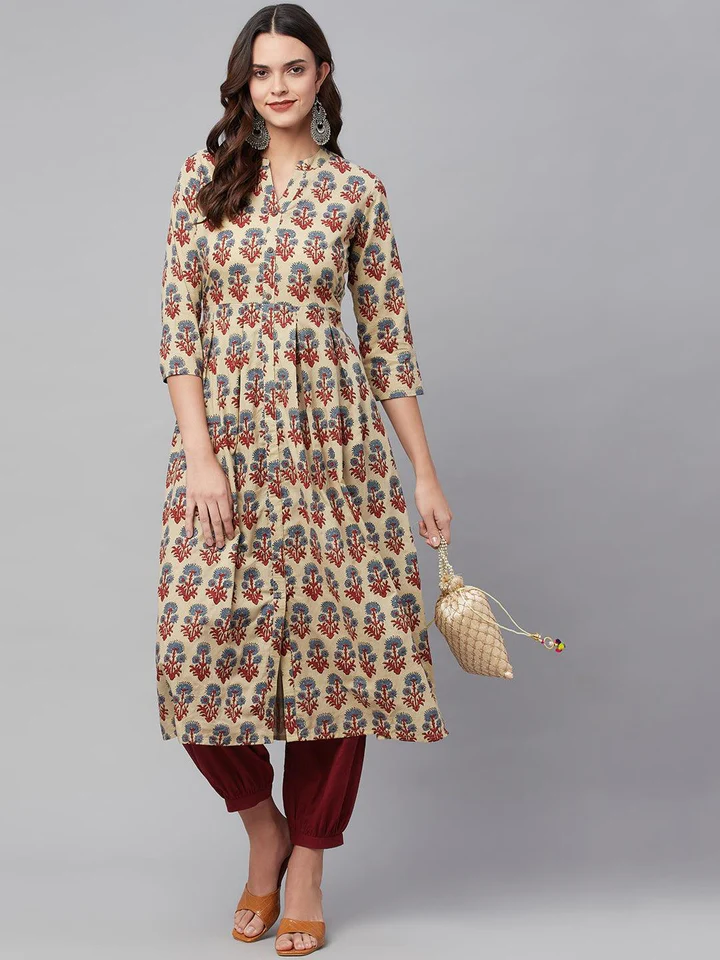 DK0735.6_720x - Copy Divena Beige Cotton A-Line Kurta Hem Cuffed Pant set - Image 1