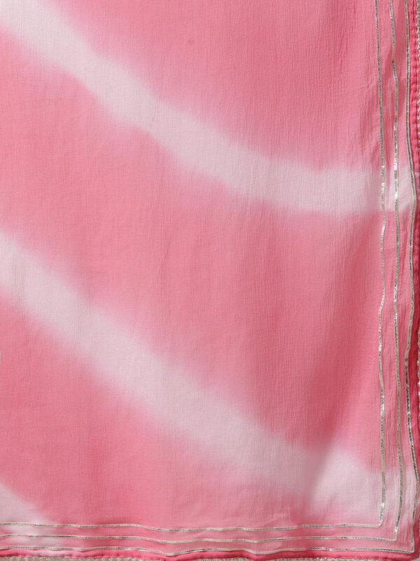 Divena Green Floral Printed Anarkali Kurta Pant Set with Dupatta - Image 7