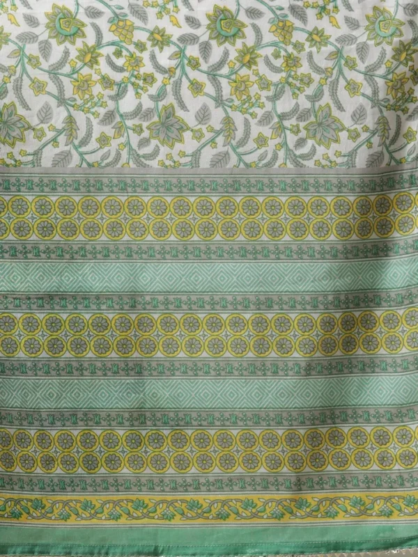 Divena White Cotton Straight Kurta Pant set with Dupatta - Image 6