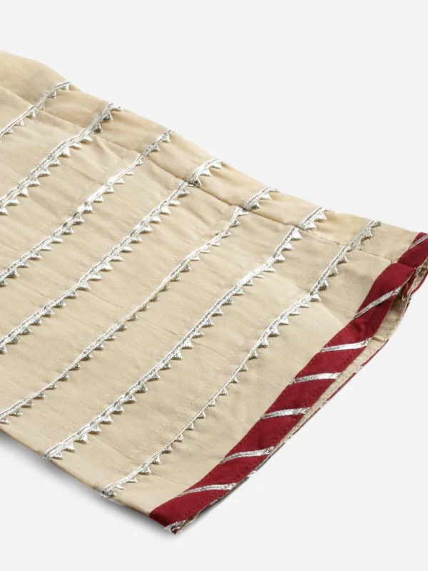 Divena Beige Color Cotton Straight Kurta Pant Set with Dupatta - Image 6