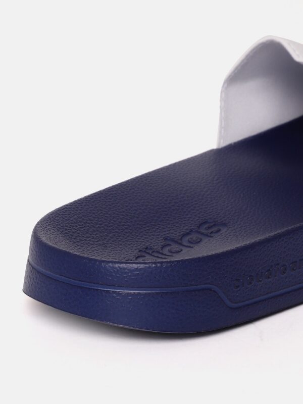 Unisex Navy Blue & White Printed Sliders - Image 5