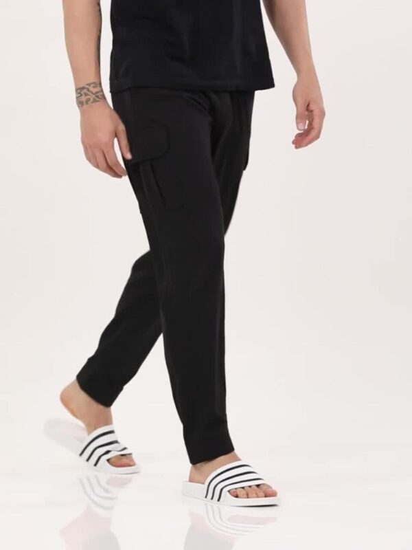 Men White & Black ADILETTE Striped Sliders - Image 4