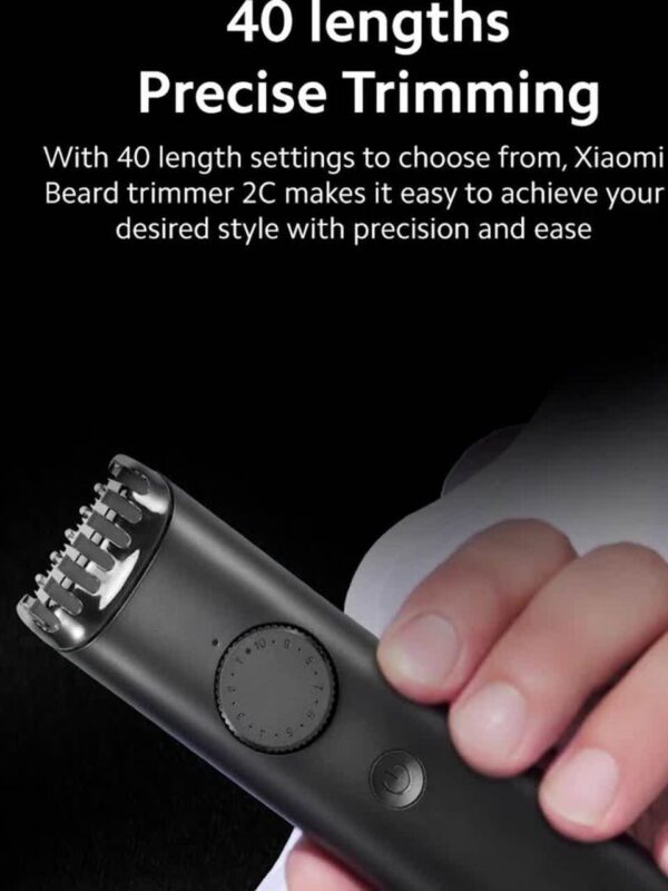 Men Xiaomi 2C Beard Trimmer - Black - Image 4